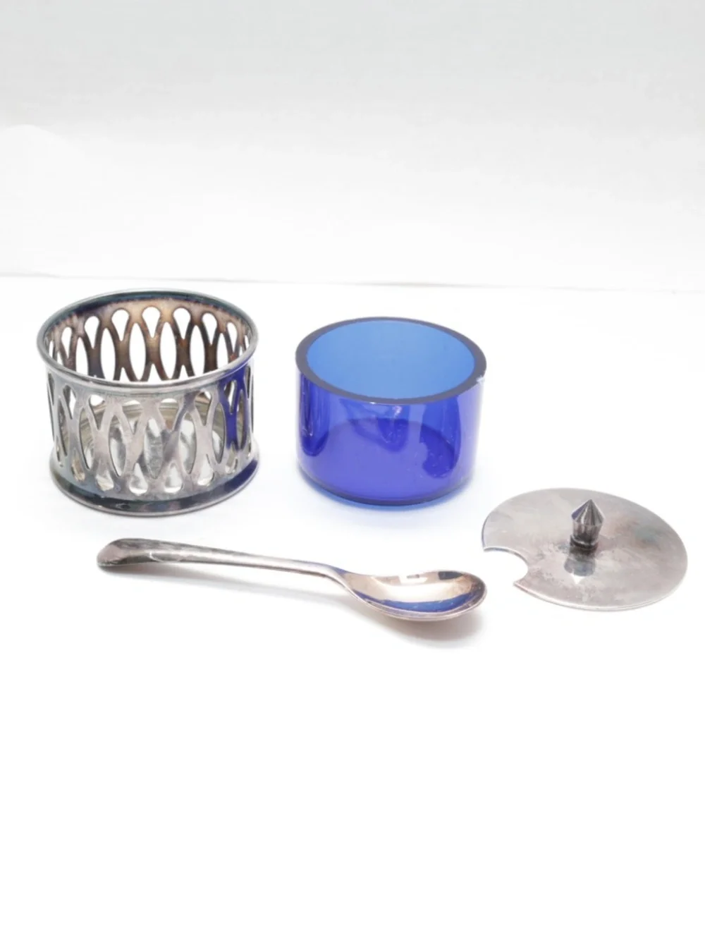 VTG Silver Plated SALTER by S.G. Made in ENGLAND